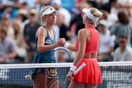 Magdalena Fręch and Peyton Stearns at the 2025 US Open - Day 5 - Source: Getty